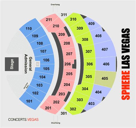 seating chart for the sphere in las vegas